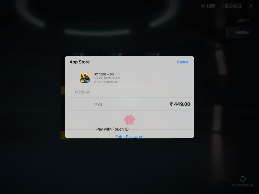 Purchase from App Store or Google Play Store - How To Buy NC In PUBG New State